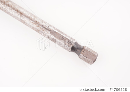 metal drill on a white background 74706328