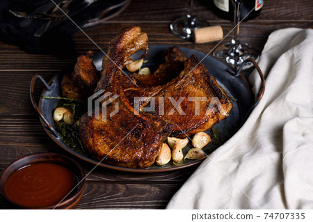 fried Pork Bone Cutlet fried Pork Bone Cutlet 74707335