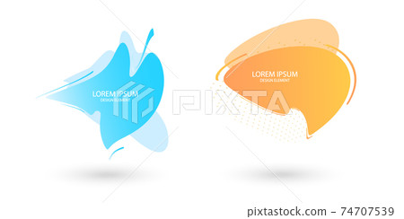 Fluid frame isolated. Set of abstract liquid... - Stock Illustration ...
