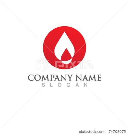 Blood drop logo vector illustration - Stock Illustration [74708064] - PIXTA