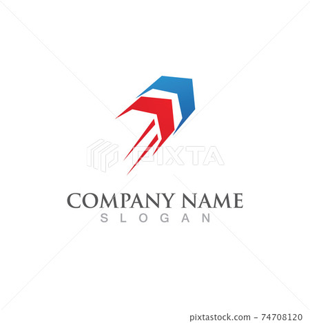 Arrow Faster logo vector illustration icon Logo Template 74708120