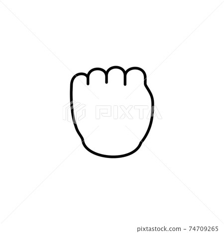 Man hand line icon. Fist sign on white background for your design 74709265