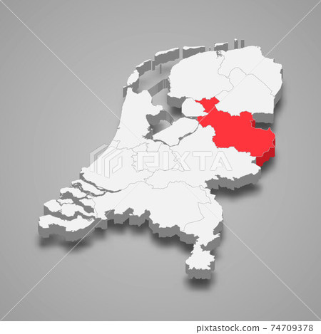 Overijssel province location within Netherlands 3d map Overijssel province location within Netherlands 3d map 74709378