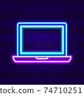 Neon Laptop Sign 74710251