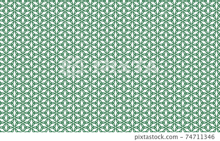 Traditional Japanese pattern, hemp leaf pattern... - Stock Illustration ...