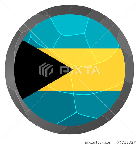 Glass light ball with flag of Bahamas. Round sphere, template icon. National symbol. Glossy realistic ball, 3D abstract vector illustration highlighted on a white background. Big bubble. Glass light ball with flag of Bahamas. Round sphere, template icon. National symbol. Glossy realistic ball, 3D abstract vector illustration highlighted on a white background. Big bubble. 74715327