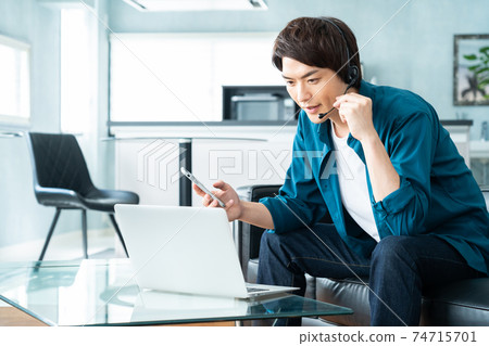 男士生活遠程辦公遠程辦公生活方式 74715701