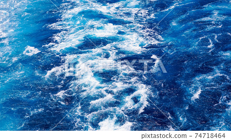 foam on the blue sea foam on the blue sea 74718464