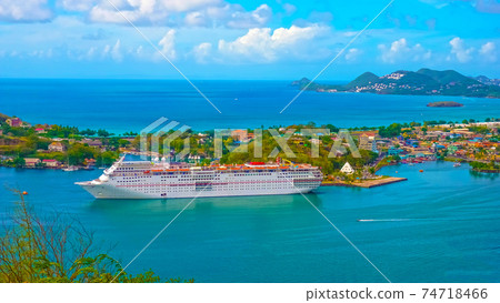 The cruise dock at Saint Lucia 74718466