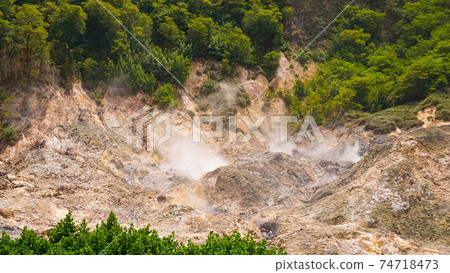 View of the Sulphur Springs Drive-in Volcano near Soufriere Saint Lucia View of the Sulphur Springs Drive-in Volcano near Soufriere Saint Lucia 74718473