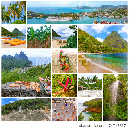 Beautiful Saint Lucia, Caribbean Islands 74718817