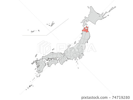 Map of Japan  74719280