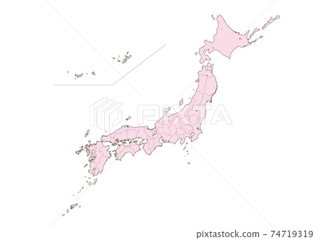 Map of Japan  Map of Japan  74719319