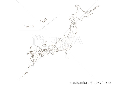 Map of Japan  74719322