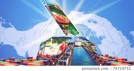 Collage about Panama Canal at Panama. Collage about Panama Canal at Panama. 74719732