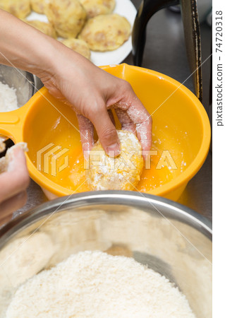 Handmade croquette Handmade croquette 74720318