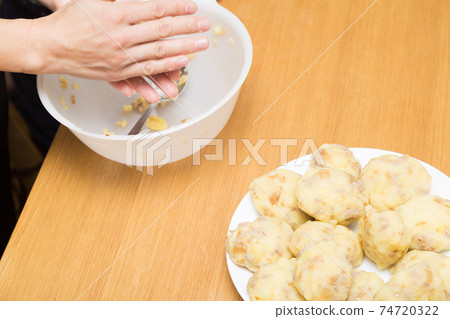 Handmade croquette Handmade croquette 74720322