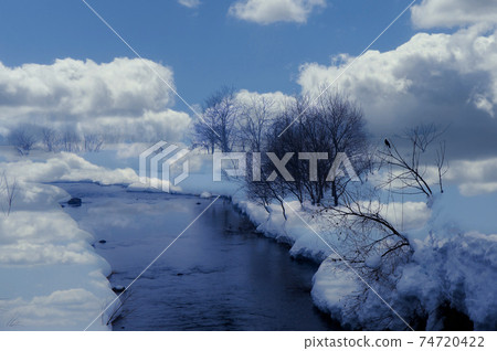 Winter scenery of Obanazawa 74720422
