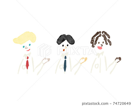 Businessmen of various races 74720649