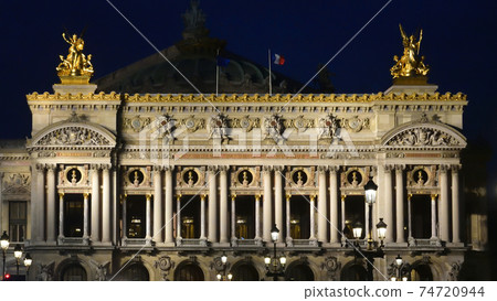 Opera night view, Paris 74720944