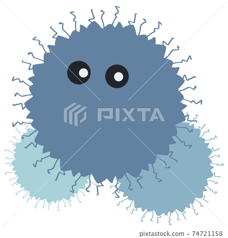 Image material of blue virus and bacteria with spike-shaped protrusions Image material of blue virus and bacteria with spike-shaped protrusions 74721158