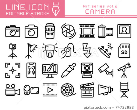 Line icon art series vol.2 camera photography 74722988