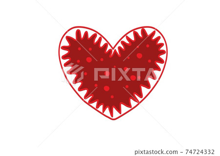 red heart shape logo on white background red heart shape logo on white background 74724332