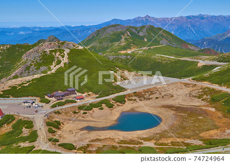 岐阜縣(長野縣)從Norikura山上的Fujimidake山頂觀看北面(毛山,三總,四岳,大塚岳,敦賀池) 岐阜縣(長野縣)從Norikura山上的Fujimidake山頂觀看北面(毛山,三總,四岳,大塚岳,敦賀池) 74724964
