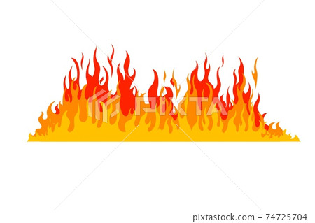 Fire flame isolated on white background.... - Stock Illustration ...