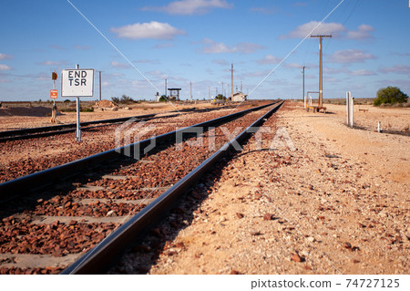Australian Transcontinental Railroad Indian Pacific, the longest railroad track in the world 74727125