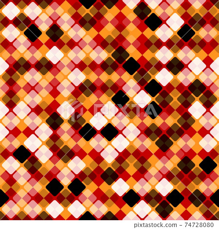 Vector seamless pattern of colored diagonal cells. Texture for textile print Vector seamless pattern of colored diagonal cells. Texture for textile print 74728080