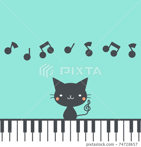 黑貓和鋼琴 74728657