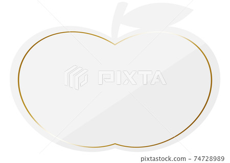 Apple frame white & gold horizontal position Apple frame white & gold horizontal position 74728989