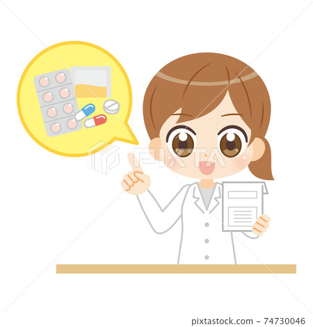 Anime-style character of a pharmacist... - Stock Illustration [74730046 ...