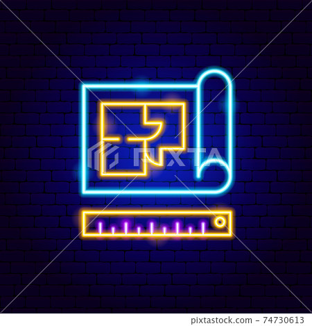 Flat Plan Neon Sign 74730613