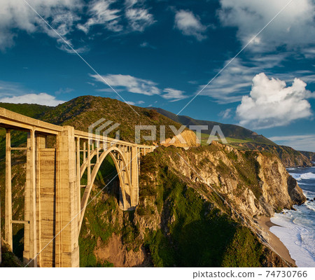 Bixby Creek Bridge on Highway 1, California 74730766