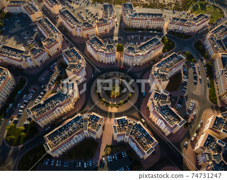 International City in Dubai, United Arab Emirates aerial view 74731247