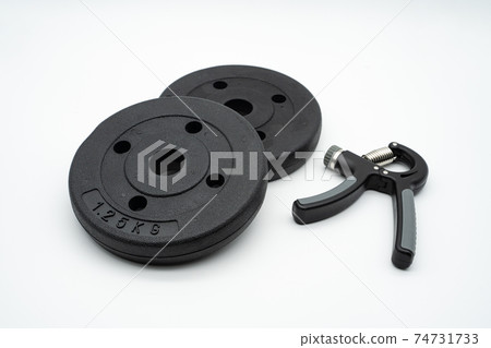 健康的家庭訓練，握力與啞鈴的概念圖 74731733