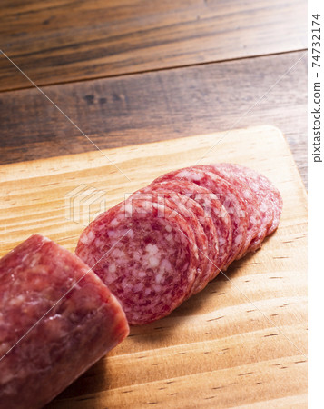 Sliced salami sausage Sliced salami sausage 74732174