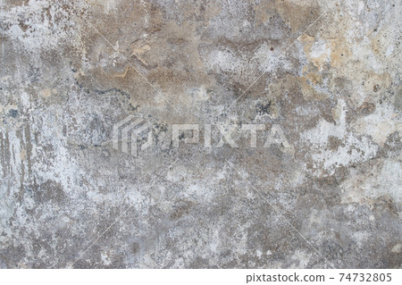 Empty Old Brick Wall Shabby Building Facade With Damaged Plaster 74732805