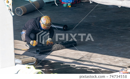 瀝青防水工程瀝青屋面鋪設 74734558