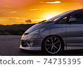 Sunset and a car 74735395