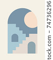 Modern Poster Art. Abstract Wall Art. Digital Interior Decoration Art. 74736296