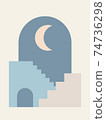 Modern Poster Art. Abstract Wall Art. Digital Interior Decoration Art. 74736298