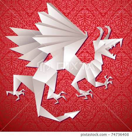 year dragon, vector illustration 74736408