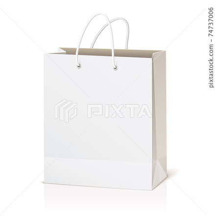 Empty shopping bag isolated on white background - Stock Illustration ...
