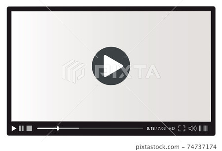 Video player for web, vector illustration Video player for web, vector illustration 74737174