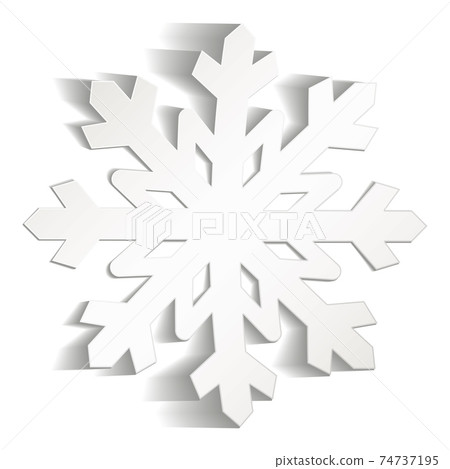 Snowflakes cut from paper. Christmas icon. Isolated on white background. Vector illustration Snowflakes cut from paper. Christmas icon. Isolated on white background. Vector illustration 74737195