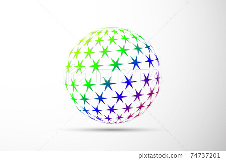 star logo, Abstract vector globe and star logo star logo, Abstract vector globe and star logo 74737201