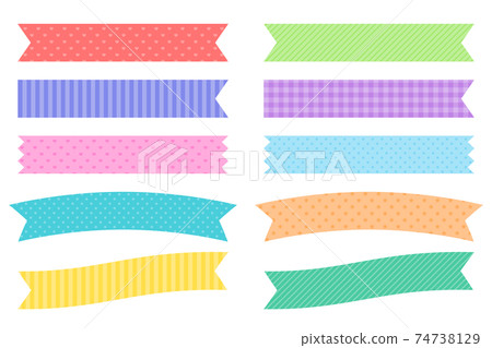 Ribbon pop colorful - Stock Illustration [74738129] - PIXTA